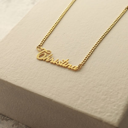 Personalized Cursive Name Necklace #0030
