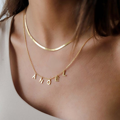 Personalized Initials Layered Name Necklace #0044