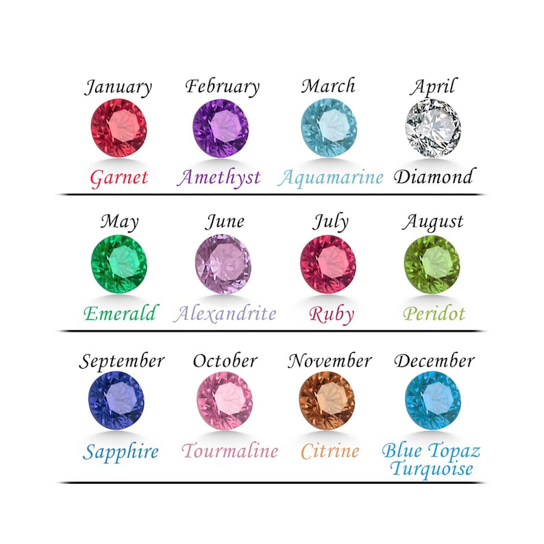 Personalized Vertical Name Necklace with Birthstone #0031