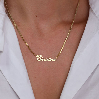 Personalized Cursive Name Necklace #0030