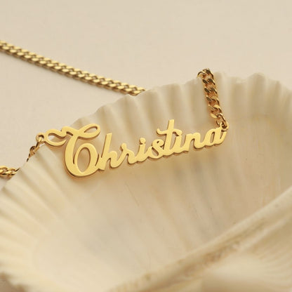 Personalized Cursive Name Necklace #0030