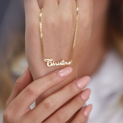 Personalized Cursive Name Necklace #0030