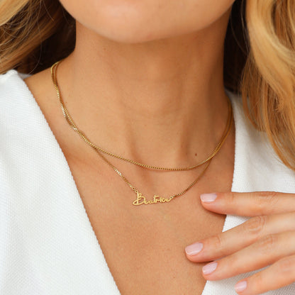 Personalized Signature Layered Name Necklace #0045