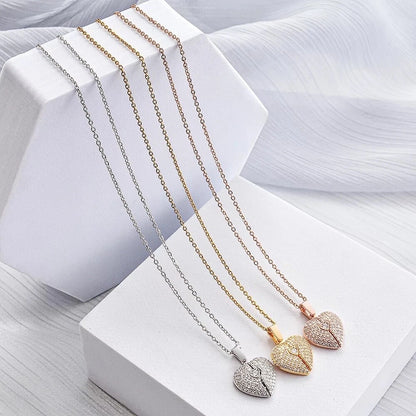 Personalized Heart Wing CZ Name Necklace #0036