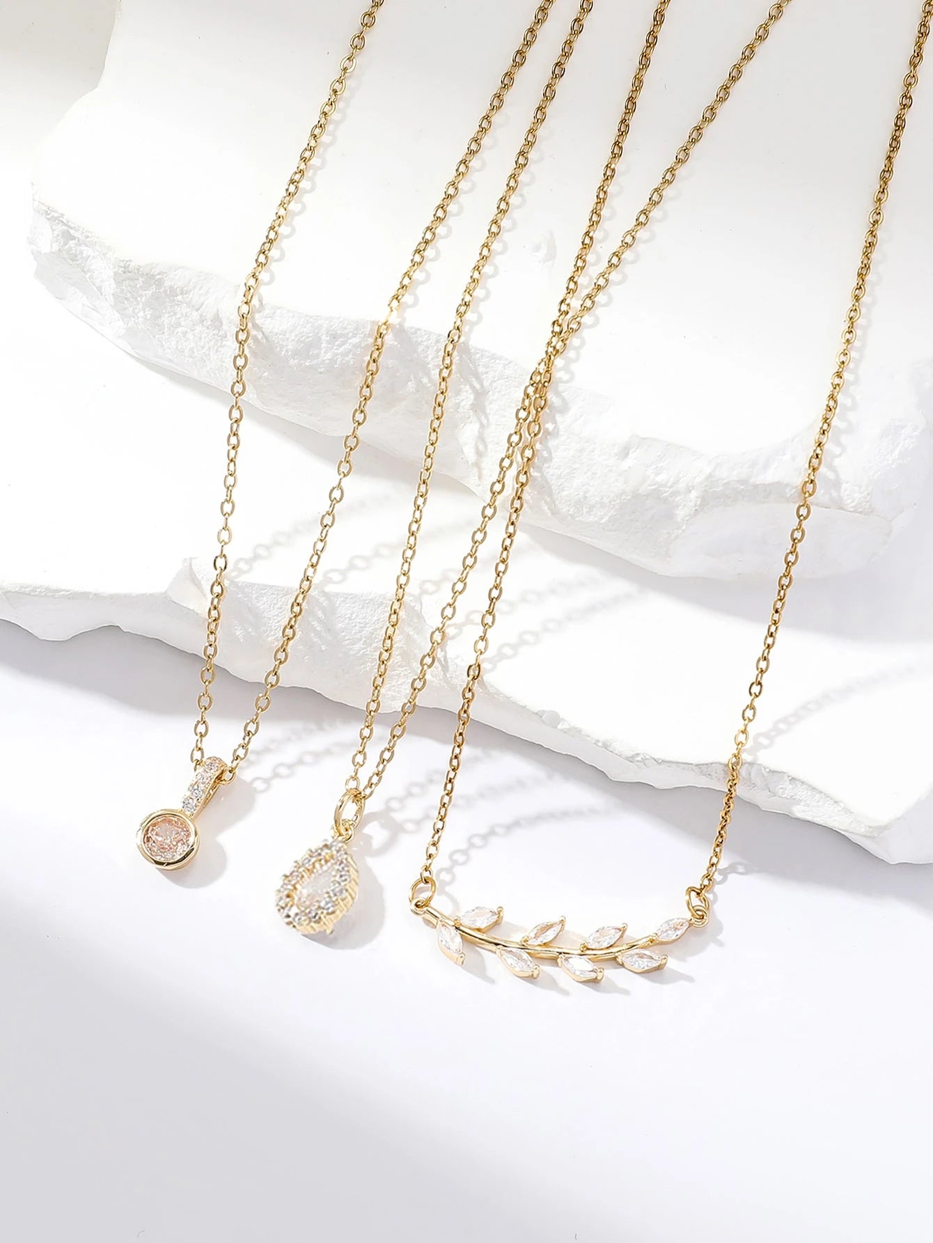 Elle 3-Pc Set CZ Timeless Necklaces